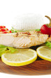 grilled salmon and greek cheese
