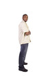 Casual Black Man with a Jacket Posing Casual Black Man with a Jacket Posing