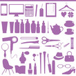 Vector: hair salon set hair salon set