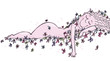 Beautiful girl sleeping in the flowers
