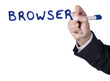 browser mot écrit à la main