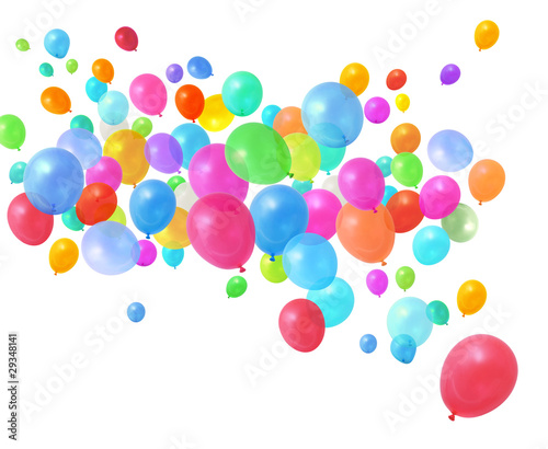 Foto: Colorful balloons flying Colorful balloons flying