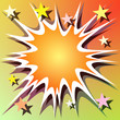 A Vector Comic Book Explosion Background with Stars