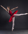 dancer posing on studio background