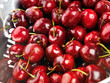 Freshly washed cherries