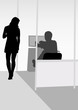Men and women in office