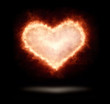 abstract flaming heart shape illustration abstract flaming heart shape illustration