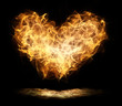 abstract flaming heart shape illustration abstract flaming heart shape illustration