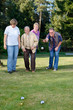 Boule Spiel im Garten