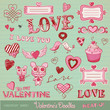 Vektor: vector set: Valentine's doodles vector set: Valentine's doodles