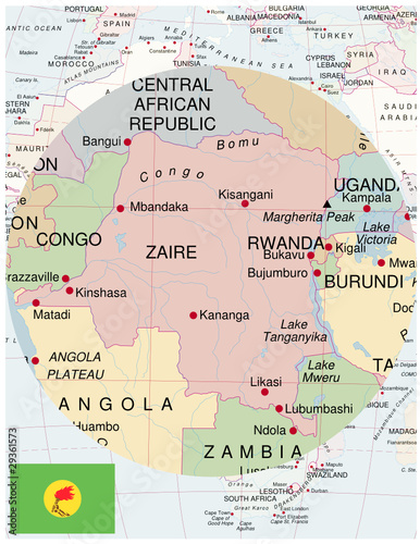 officer Zaire+map+africa