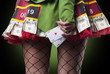 Sexy lady with 2 aces