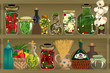 Homemade canned vegetables