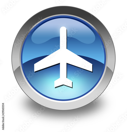 Illustration: Glossy Pictogram "Airport / Airplane" Glossy Pictogram "Airport / Airplane"