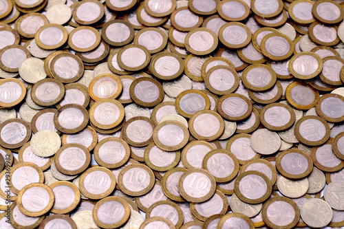 Photo: Scattering of coins Scattering of coins