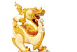 Golden Lion statue isolated Golden Lion statue isolated