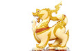 Golden Lion statue isolated Golden Lion statue isolated