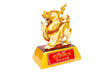 Golden Lion statue isolated Golden Lion statue isolated