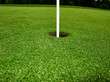 Golffahne im Loch