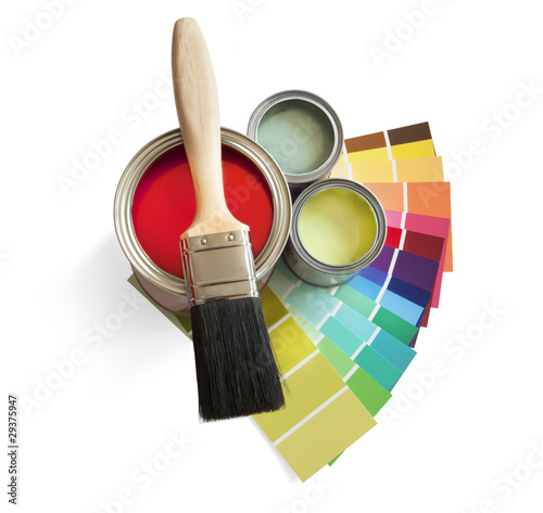 Photo: paint pot and swatches paint pot and swatches