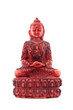 Red statue of budha front