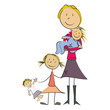 Mère célibataire 2 enfants