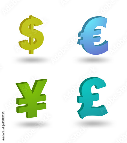 currency symbols vector. Vector currency symbols.