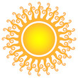 ornamental sun symbol on white ornamental sun symbol on white