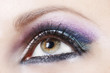 Violet and blue make-up