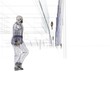 uomo donna inseguimento rendering 3d wire