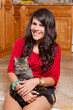 Photo: Pretty Young Woman with Cat Pretty Young Woman with Cat