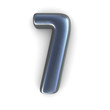 silberne Nummer - 7