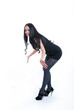 Fashion young woman in studio