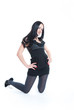 Fashion young woman in studio