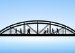 Brücke mit Personen