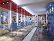 rendering Barber Shop image showing chairs in a row rendering Barber Shop image showing chairs in a row