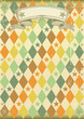 Vintage rhombus pattern poster