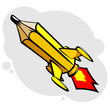 Rocket pencil