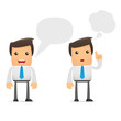 set of funny cartoon manager