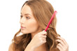 beautiful woman with comb beautiful woman with comb