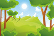 sunny summer landscape