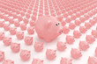 Big piggy bank standing out