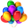 Shiny balloons multicolor. Modern beautiful party decoration