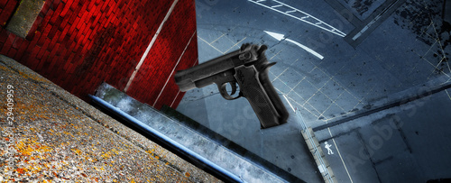 Photo: Falling gun Falling gun