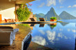 Infinity Pool with "Gros & Petit Piton" at Saint Lucia