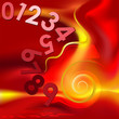 hintergrund - feuer zahlen