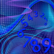 blue abstrakt zahlen