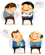 Set Businessman on vary activity
