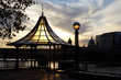 Sunset gazebo on the Thames