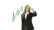 Woman shows statistic